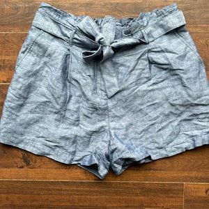 Loft high rise linen shorts